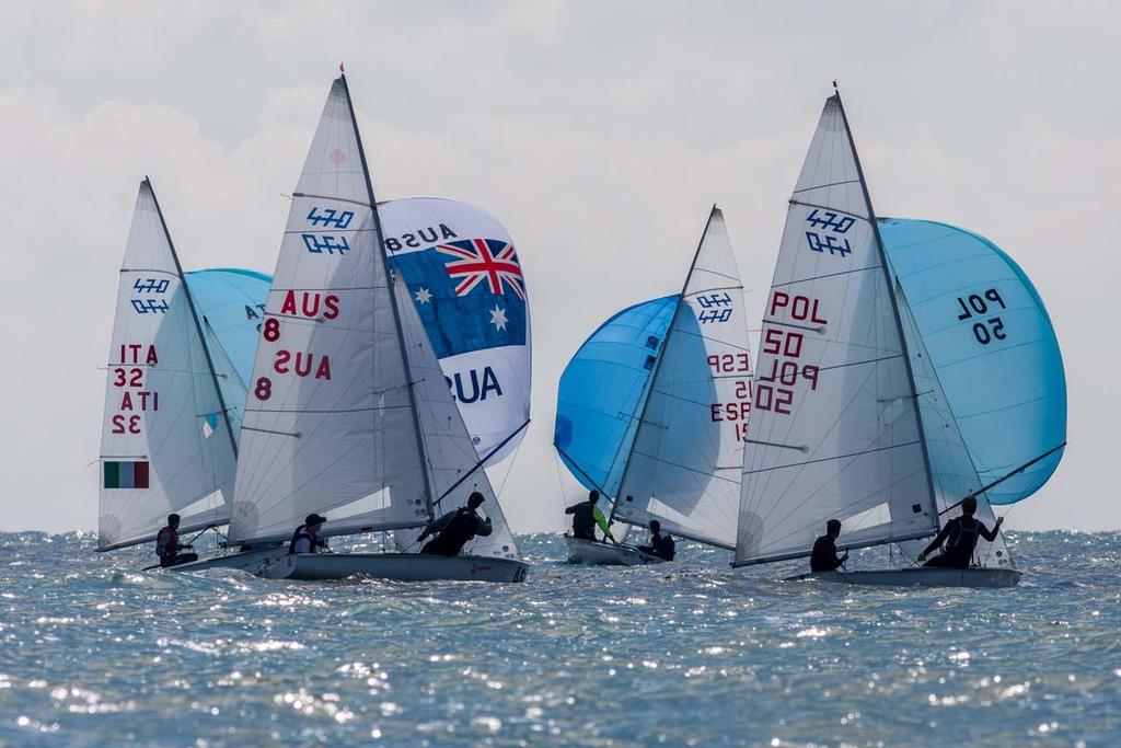 Racing at the 2014 470 Junior Worlds © Zerogradinord.it